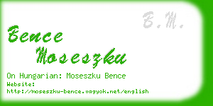 bence moseszku business card